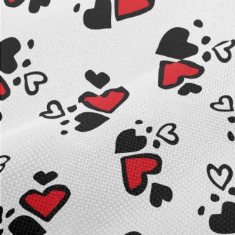 Simple Black And Red Love Hear Performance Linen