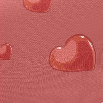 3D Reflective Heart Twill