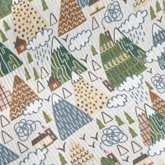Mountains And Houses Standard Corduroy