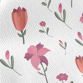 Simple Beautiful Flowers Standard Corduroy