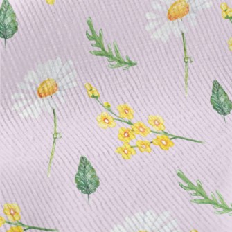 Hand Drawn Daisies And Small Y Standard Corduroy