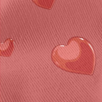 3D Reflective Heart Standard Corduroy