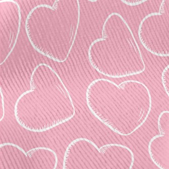 Line Hand Drawn Love Standard Corduroy