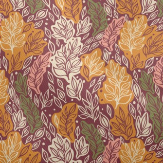 Autumn Hand Drawn Leaves Dobby
