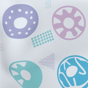Colorful Abstract Donuts Stretch Ponte