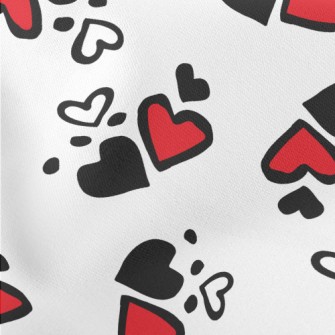 Simple Black And Red Love Hear Stretch Ponte