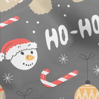 Hand Drawn Santa Claus Doodle Micro Fleece