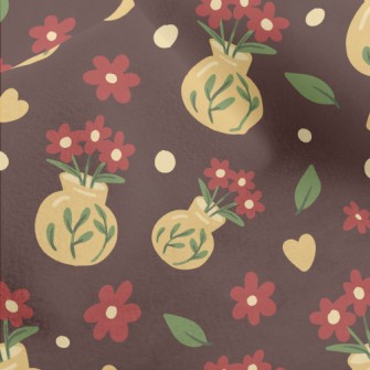 Hand Painted Flower Arrangemen Micro Fleece