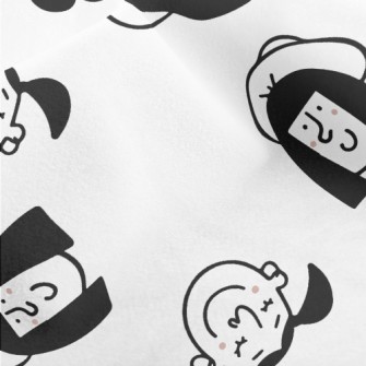 Happy Expression Portrait Micro Fleece