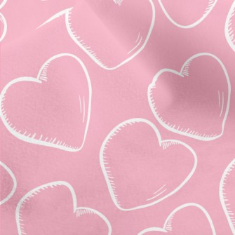 Line Hand Drawn Love Micro Fleece