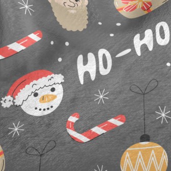 Hand Drawn Santa Claus Doodle Minky