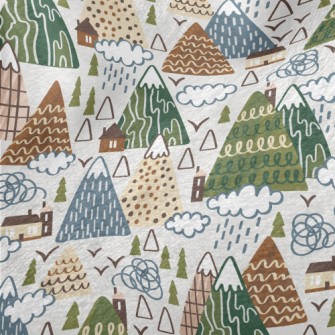 Mountains And Houses Minky