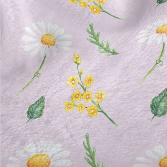 Hand Drawn Daisies And Small Y Minky
