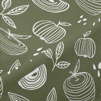 Simple Lines Apple Piqué