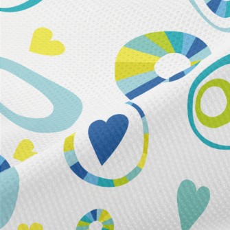 Abstract Circles And Love Hear Piqué