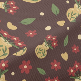 Hand Painted Flower Arrangemen Piqué