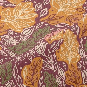 Autumn Hand Drawn Leaves Piqué