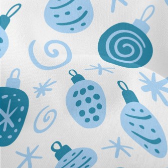 Blue Christmas Tree Decoration Lightweight Performance Linen
