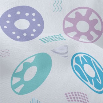 Colorful Abstract Donuts Lightweight Performance Linen