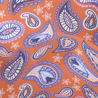 Colorful Vortex Flowers Lightweight Performance Linen