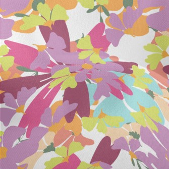Colorful Watercolor Flowers Lightweight Performance Linen