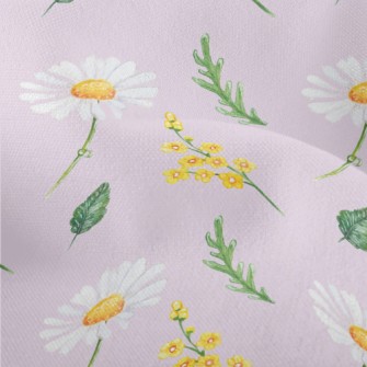 Hand Drawn Daisies And Small Y Lightweight Performance Linen
