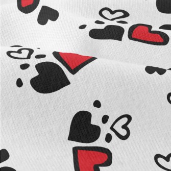 Simple Black And Red Love Hear Modern Jersey