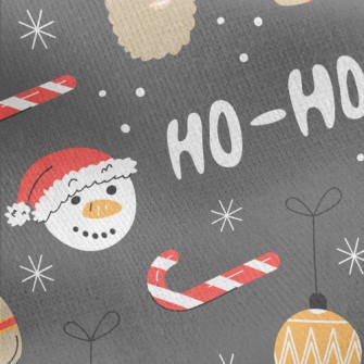 Hand Drawn Santa Claus Doodle Jersey Backed Fleece