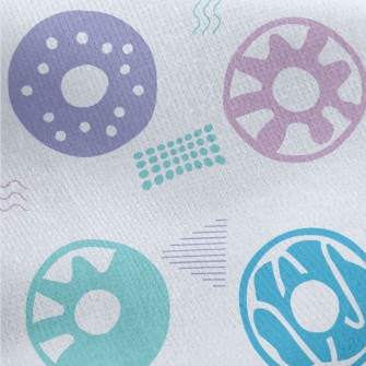 Colorful Abstract Donuts Jersey Backed Fleece