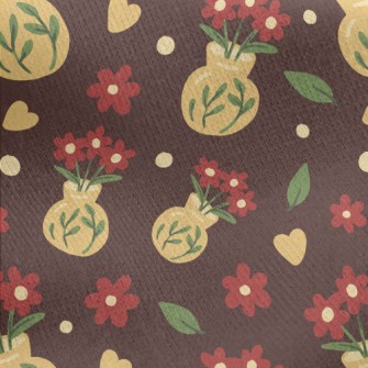 Hand Painted Flower Arrangemen Jersey Backed Fleece