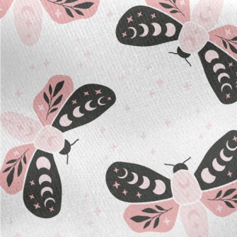 Moon Pattern Dragonfly Jersey Backed Fleece
