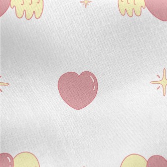 Y2K Style Heart Jersey Backed Fleece
