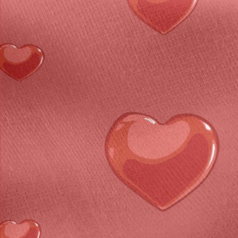 3D Reflective Heart Jersey Backed Fleece