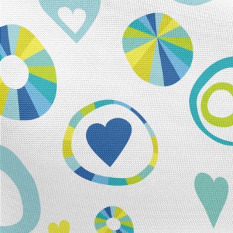 Abstract Circles And Love Hear Pongee