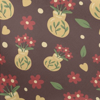 Hand Painted Flower Arrangemen Pongee