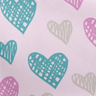 Colorful Love Graffiti Pongee