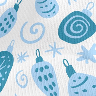 Blue Christmas Tree Decoration Stretch Jersey