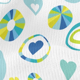Abstract Circles And Love Hear Stretch Jersey