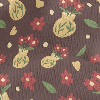 Hand Painted Flower Arrangemen Stretch Jersey