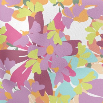 Colorful Watercolor Flowers Lightweight Cotton Poplin