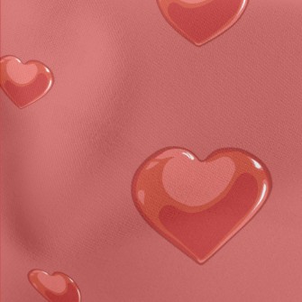 3D Reflective Heart Lightweight Cotton Poplin