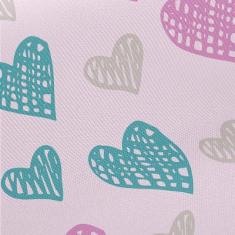 Colorful Love Graffiti Midweight Cotton Poplin