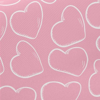 Line Hand Drawn Love Midweight Cotton Poplin