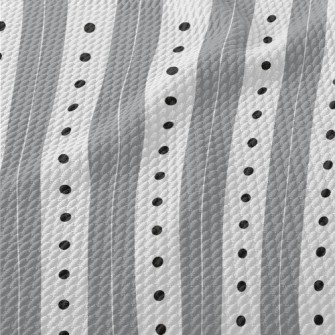 Gray Stripes Dots Birdseye Piqué