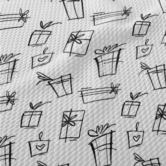 Hand Drawn Black And White Gif Birdseye Piqué