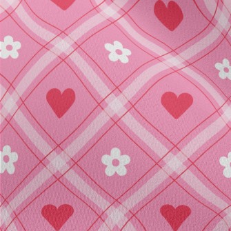 Love Heart And White Flowers Chiffon