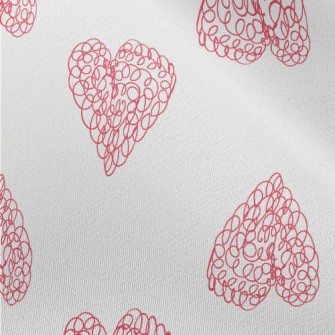 Ballpoint Pen Graffiti Heart Chiffon