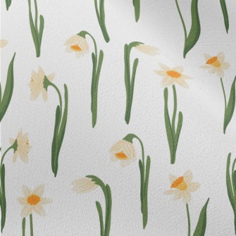 Hand Drawn Daffodils Chiffon