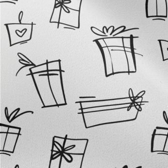Hand Drawn Black And White Gif Chiffon
