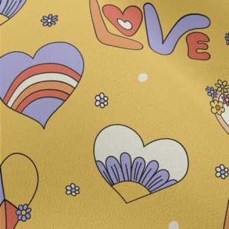 Retro Hippie Love Heart Chiffon